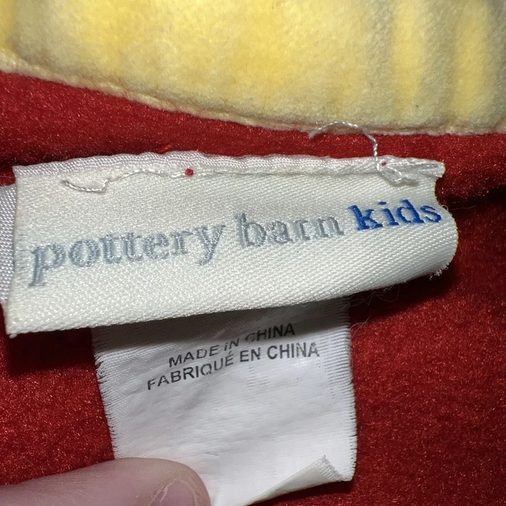 Vtg Pottery Barn Kids ABC Blocks Red Blue Fleece 30